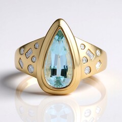 Anello in oro con Acquamarina Brasiliana AAA (CIRARI)