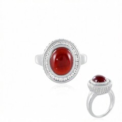 Anello in argento con Granato Essonite