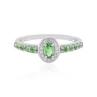 Bague en argent et Tsavorite de Tanzanie