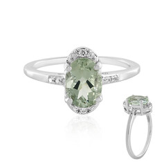 Anillo en plata con Amatista verde