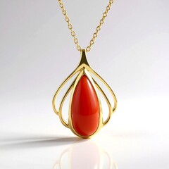Collana in argento con Corniola (KM by Juwelo)