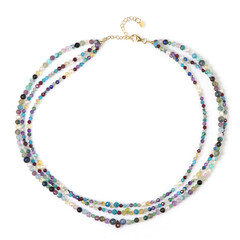 Edelstein-Silberhalskette