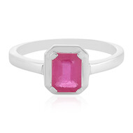 Zilveren ring met een Madagaskar Roze Saffier