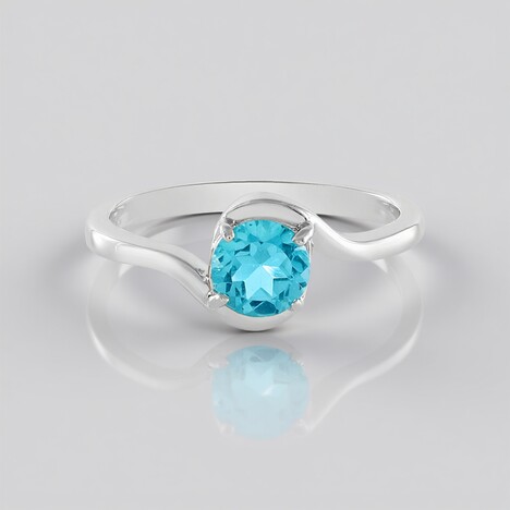 Anello in argento con Topazio Paraiba