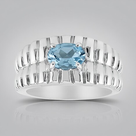Anello in argento con Topazio Blu Cielo (TPC)