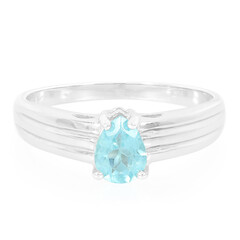 Anillo en plata con Apatita azul