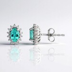 Orecchini in argento con Quarzo color paraiba