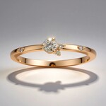 Anello in oro con Diamante Rose de France SI1 di Argyle (Annette)