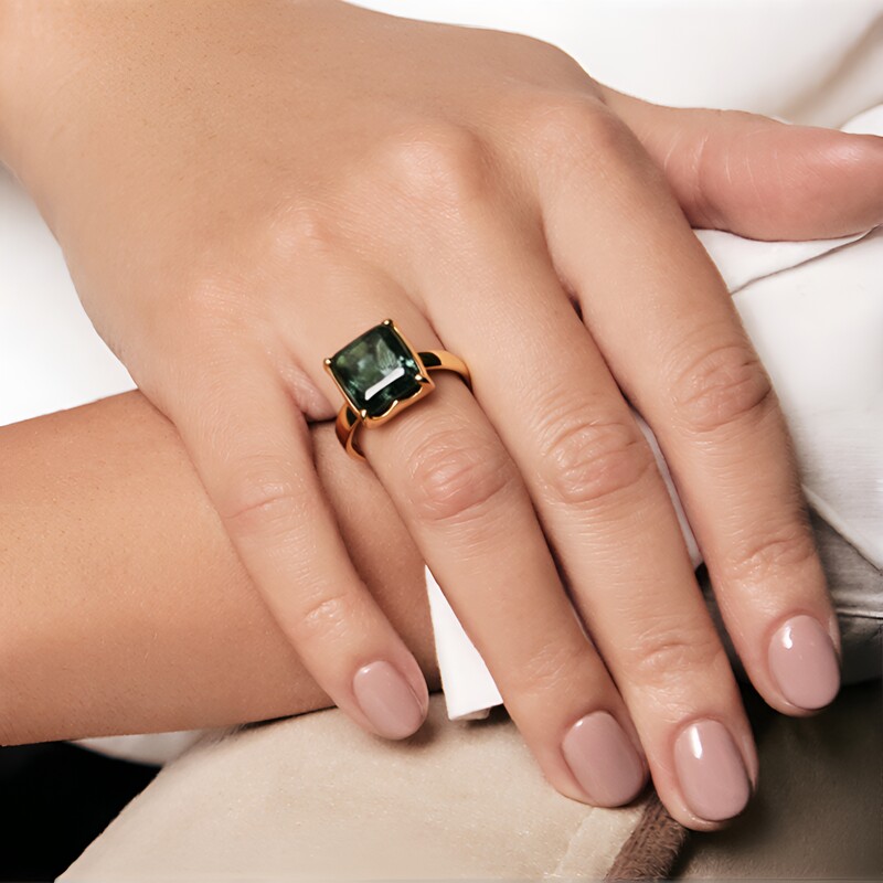 Seraphinite Silver Ring (Bali Barong)