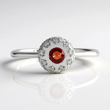 Anello in argento con Rubino Tanzania (Adela Silber)
