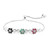 Edelstein-Silberarmband