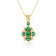 Zambian Emerald Silver Necklace (Gems en Vogue)