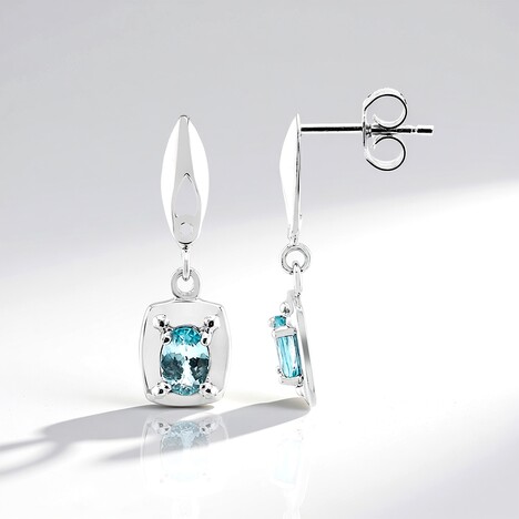 Orecchini in argento con Apatite Blu
