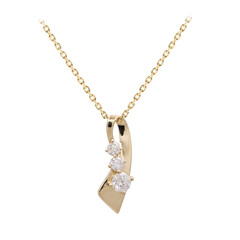 Gouden halsketting met een SI1 (H) Diamant