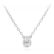 Weißer Topas-Silbercollier