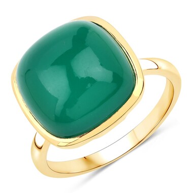 Bague en argent et Onyx vert