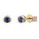 10K Ceylon Blue Sapphire Gold Earrings