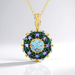 Collana in argento con Tanzanite