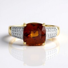 Anello in oro con Granato Essonite (SUHANA)