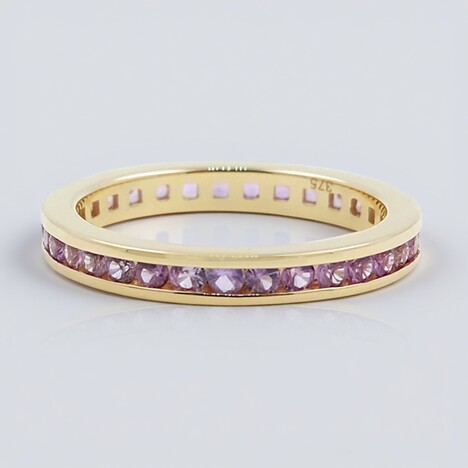 Anello in oro con Zaffiro Ceylon Porpora (non riscaldato)