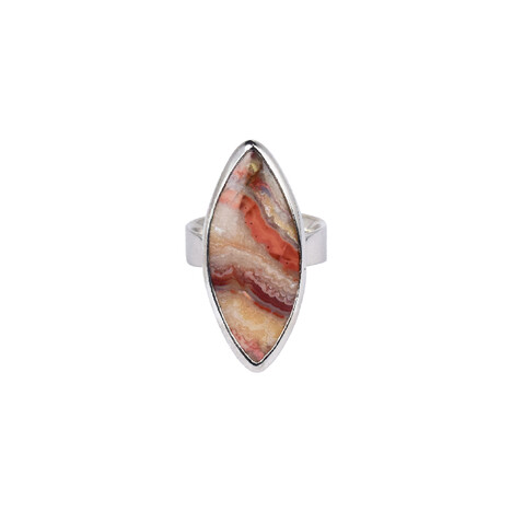 Anillo en plata con Ágata lace