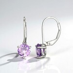 Orecchini in argento con Ametista Rose de France