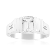 Weißer Kunzit-Silberring