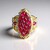 Anello in argento con Rubino della Birmania (Gems en Vogue)