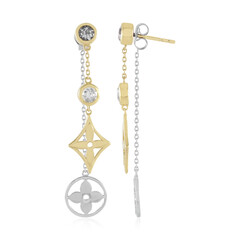 Orecchini in argento con Topazio Bianco