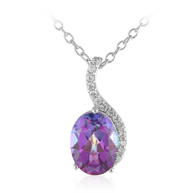 Collana in argento con Topazio Mistico