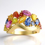 Anello in oro con Zaffiro Rosa di Tuléar (de Melo Gold)