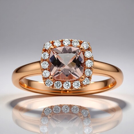 Anello in oro con Morganite AAA (CIRARI)