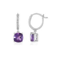 Orecchini Pendenti In Argento 925 Con Iolite, Pietre Ovali Sfaccettate 5x7 Mm, Leggeri 1 G, Eleganti E Naturali