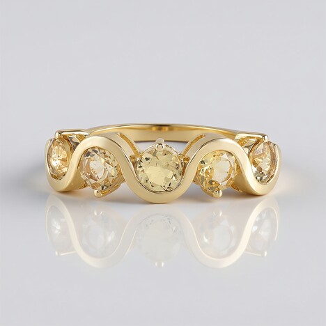 Anello in argento con Berillo Giallo