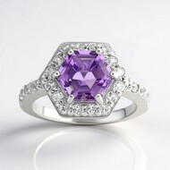 Anello in argento con Ametista