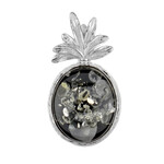 Colgante en plata con Ámbar báltico verde (dagen)