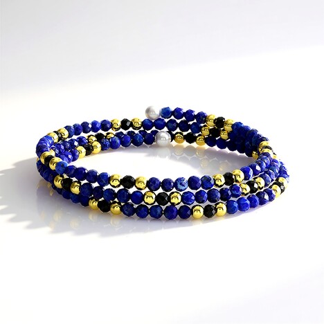 Bracciale in acciaio con Spinello Nero (Riya)