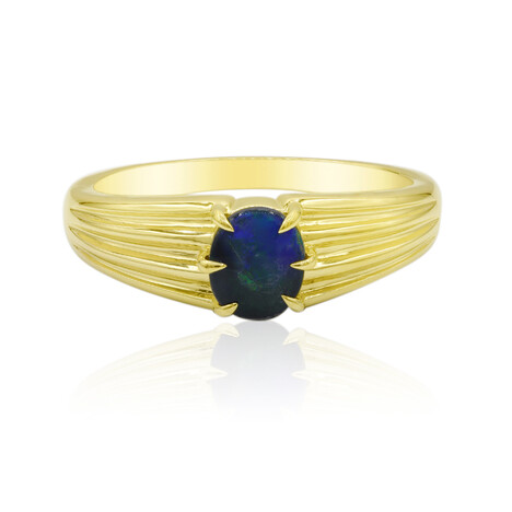 Anillo en oro con Ópalo negro de Lightning Ridge (Mark Tremonti)