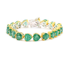 Pit D8 Emerald Silver Bracelet (Gems en Vogue)