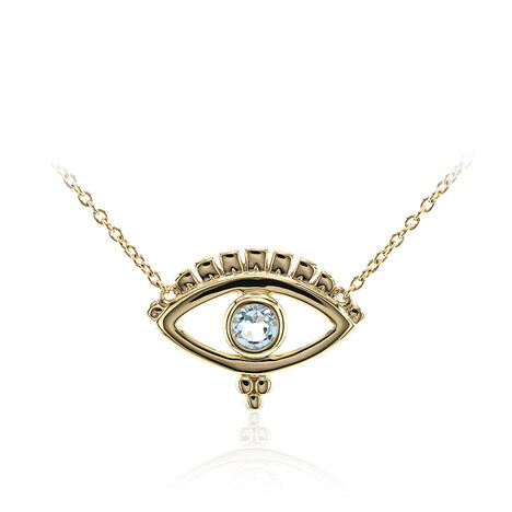 Sky Blue Topaz Silver Necklace (M de Luca)