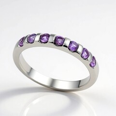 Anello in argento con Zaffiro Ceylon Porpora