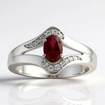 Anello in argento con Rubellite Brasiliana AAA