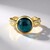 Anello in oro con Indicolite Occhio di Gatto (AMAYANI)