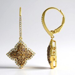 Orecchini in oro con Diamante Fancy SI2 (CIRARI)