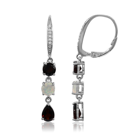 Orecchini in argento con Granato