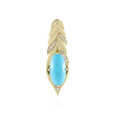 Colgante en oro con Turquesa bella durmiente (de Melo)