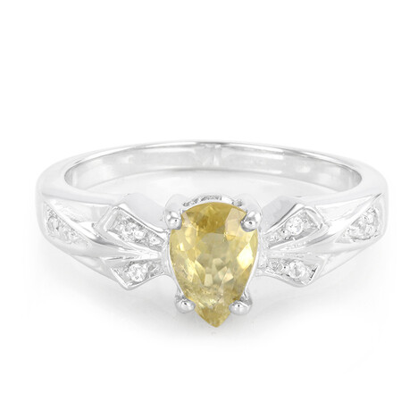 Anillo en plata con Turmalina cuprífera