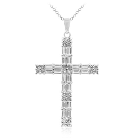 Collier en argent et Topaze blanche