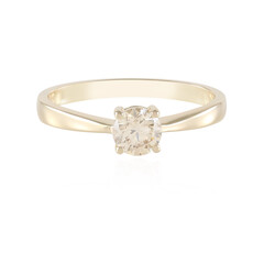 Gouden ring met een I2 Bruine Diamant
