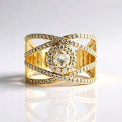 Bague en or et Diamant chocolat I2